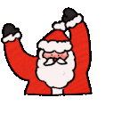 Santa Hands Up Cheer emoji