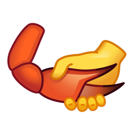 Lobster Handshake emoji