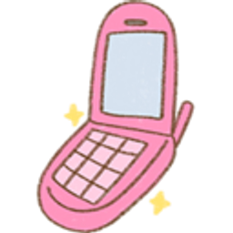 Kawaii Flip Phone emoji