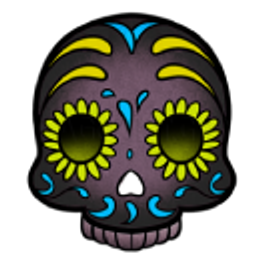 Sugar Skull Dark emoji