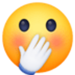 Face With Hand Over Mouth emoji