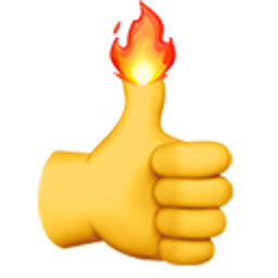 Thumbs Up Fire emoji