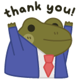 Thank You Corporate Frog emoji