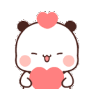 Panda Hug Heart emoji