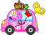 Groovy Pink Car emoji