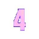 Number 4 Pink Bold emoji
