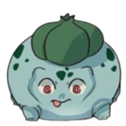 Bulbasaur Smile Leaf emoji