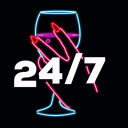 Wine Glass 247 Neon emoji