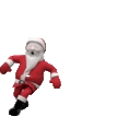 Breakdancing Santa emoji