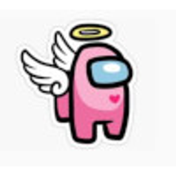 Amongus Pink Angel Wings emoji