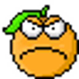 Orange Unhappy emoji