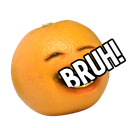 Orange Bruh Face emoji