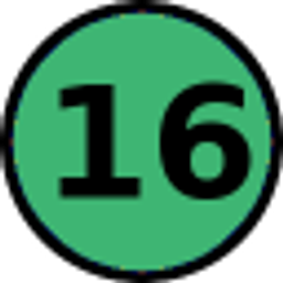Green Circle 16number emoji