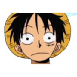 Luffy Strawhat Surprised emoji