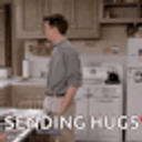 Sending Hugs Friends emoji