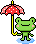 Frog Umbrella emoji