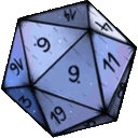 D20 Dice Roll Blue emoji