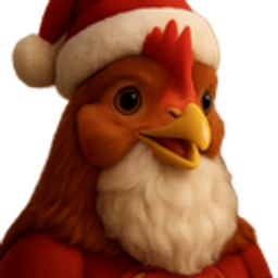 Chicken Santa emoji