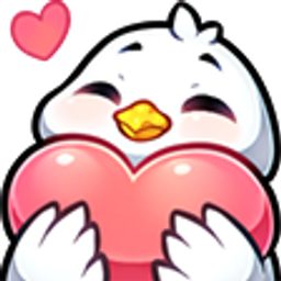 Heartbirdwhite emoji