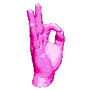 Ok Hand Pink emoji