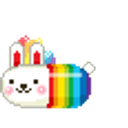 Rainbow Bunny emoji