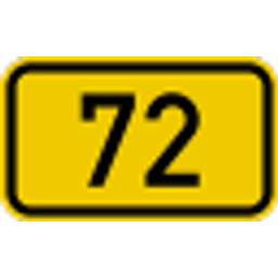 Speed Limit 72 Sign emoji