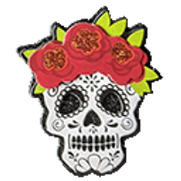 Calavera Skull Red Flowers emoji