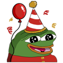 Pepe Party Hat Balloon emoji