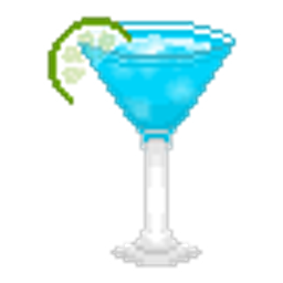 Neon Blue Cocktail emoji