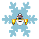 Santa Snowflake emoji