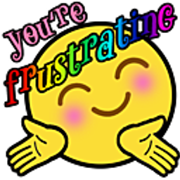 Frustrating E emoji