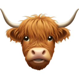 Highland Cow Face emoji
