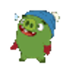 Green Blob Beanie Tongue emoji