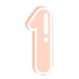 Number One Pink Outline emoji