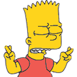 Fingers Crossed Bart emoji