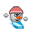 Snowboarding Snowman emoji