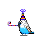 Jumping Party Bird emoji