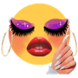 Glam Smiley Lashes Lipstick emoji
