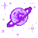 Purple Saturn emoji
