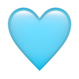 Baby Blue Heart emoji