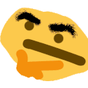 Thunking Eyebrows emoji