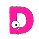 Letter D Peek Eye emoji