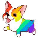 Transparent Party Corgi emoji