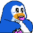Eating Penguin emoji