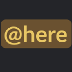 At Here Dark emoji