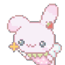 Pink Bunny Star emoji