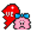Knuddels Torn Heart Girl emoji