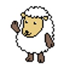 Sheep Waving emoji