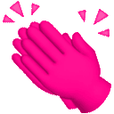 Pink Clap emoji