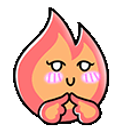Flame Shy emoji